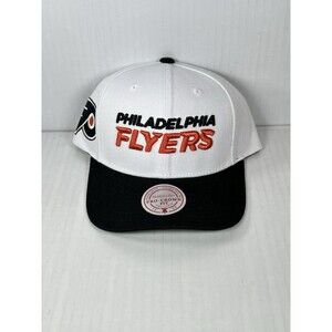 Mitchell Ness Philadelphia Flyers White/Black 2 Tone Adjustable Snapback Hat Cap